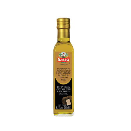 BASSO Extra Virgin Olive Oil with Black Truffle Dressing, 250ml, Product of Italy