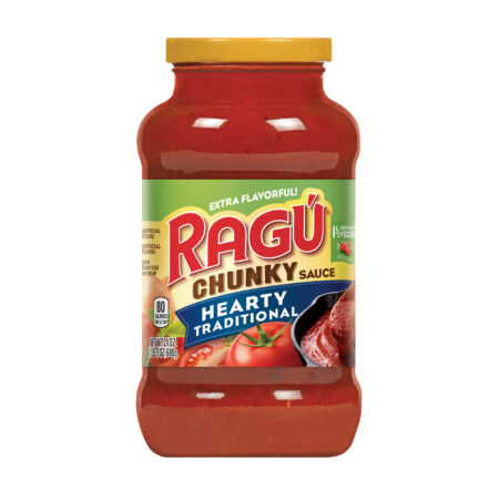 RAGU Pasta Sauce – Hearty Traditional, With Chunky Veggies, 680g, Made in USA