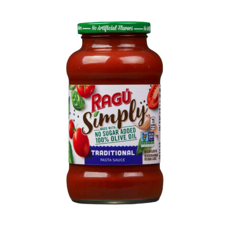 RAGU Simply Pasta Sauce - Traditional, Non GMO, 680g, Made in USA