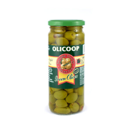 OLICOOP Green Stuffed Olives, 450g, Product of Spain