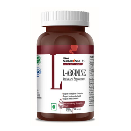 Abbie's NUTRITION PLUS Health Supplement, L-Arginine, Amino Acid, 1000mg, 120 Capsules
