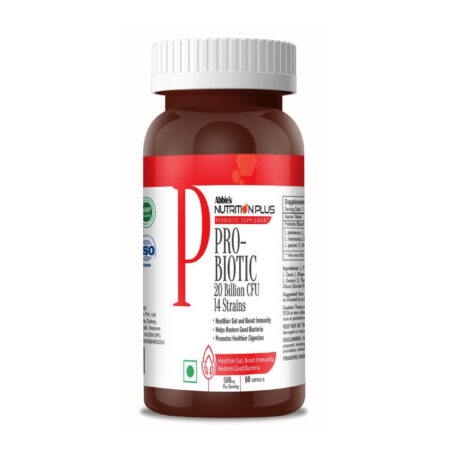 Abbie's NUTRITION PLUS Health Supplement, Pro-Biotic, 500mg, 60 Capsules