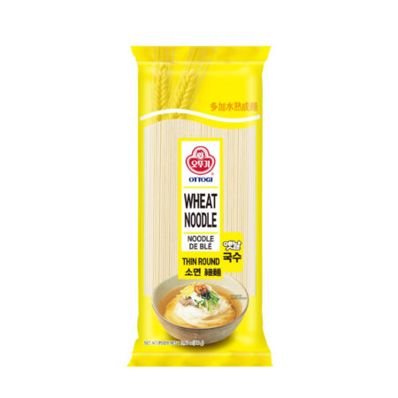 OTTOGI Wheat Noodle, Thin Round, Korean Style, 500g, Product of Korea